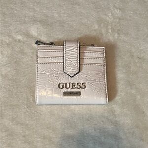 GUESS white mini wallet